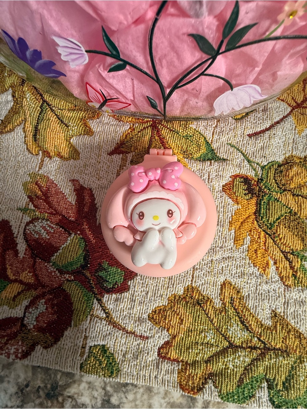 Hello Kitty Pink My Melody Kids Hair Clip with Polka-Dot Bow